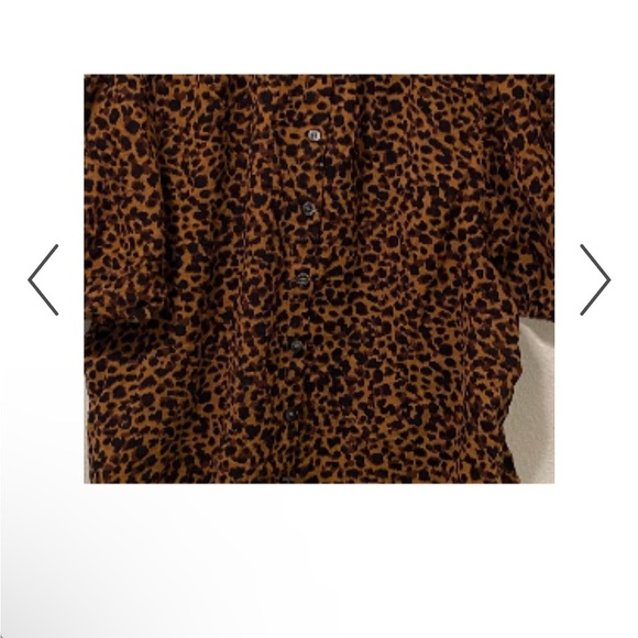 Madewell Animal Print Blouse w Balloon Sleeves - Picture 7 of 8